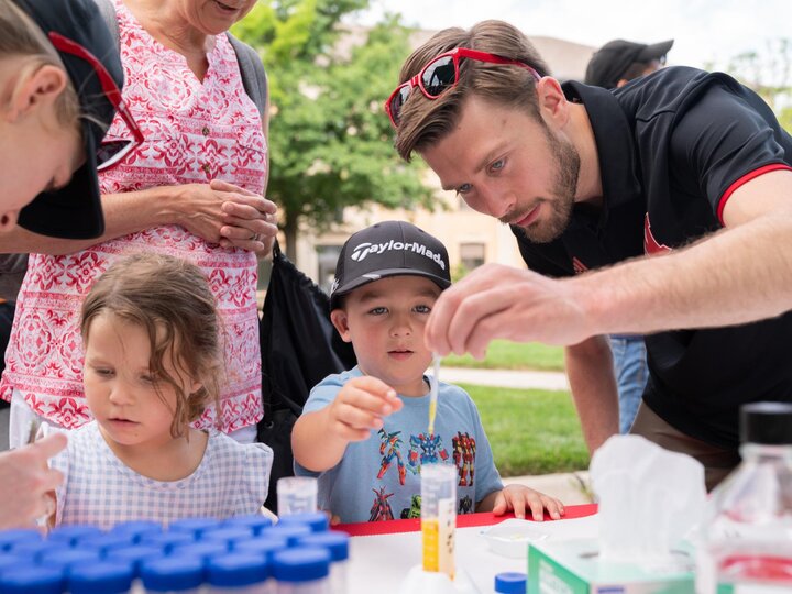 Children learning about science